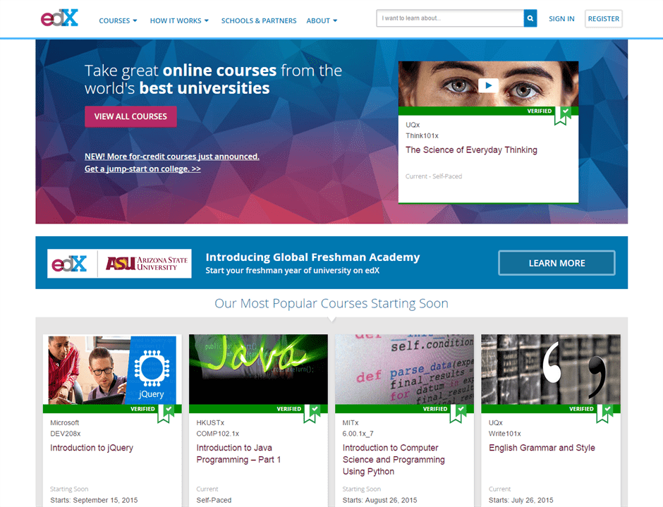 edX Homepage