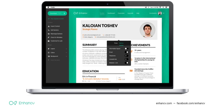 Enhancv builder